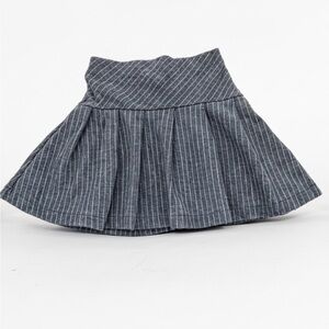 Zara Girls Gray Pinstripe Pleated Skirt